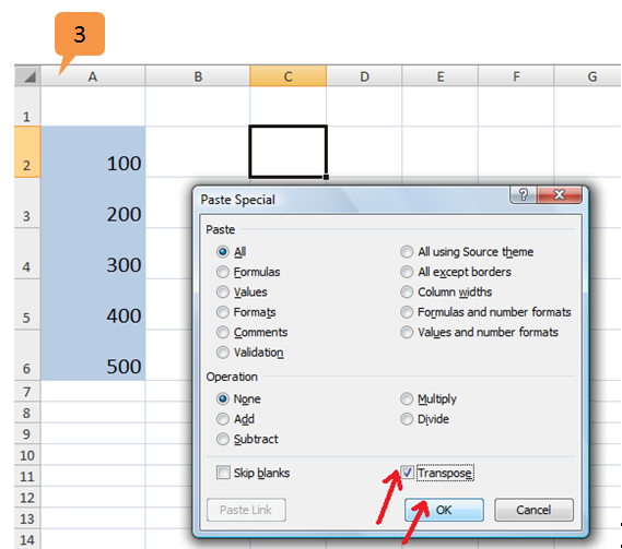 paste special in excel 2007