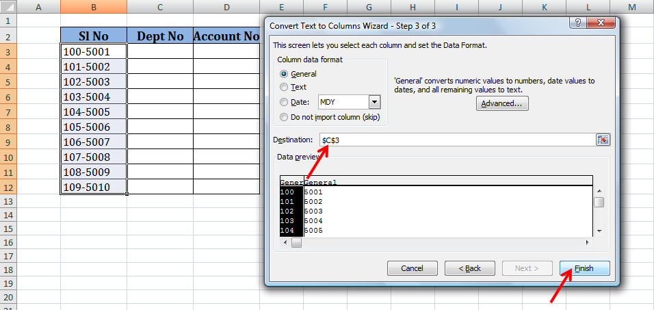 excel split text